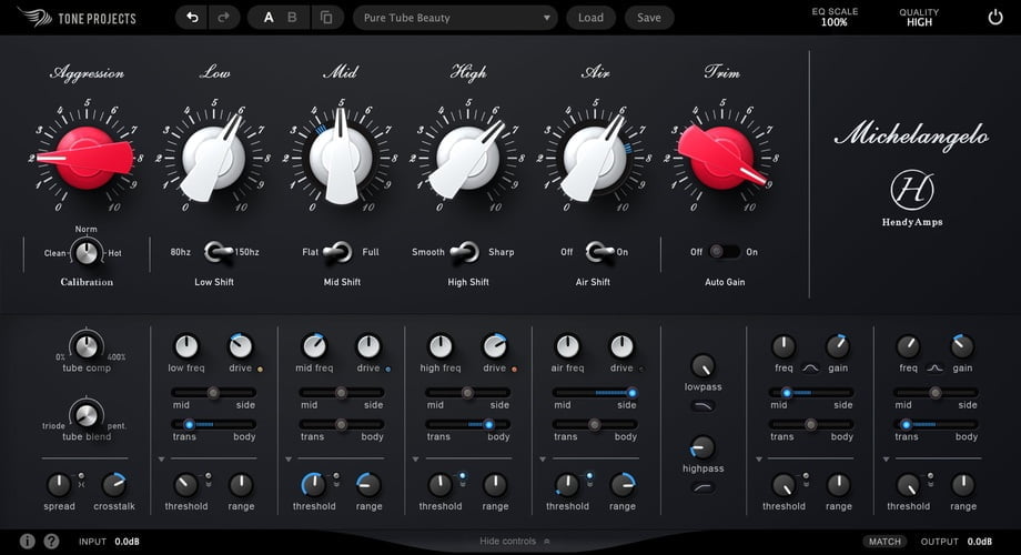 Michelangelo EQ by Tone Projects in collaboration with Hendyamps