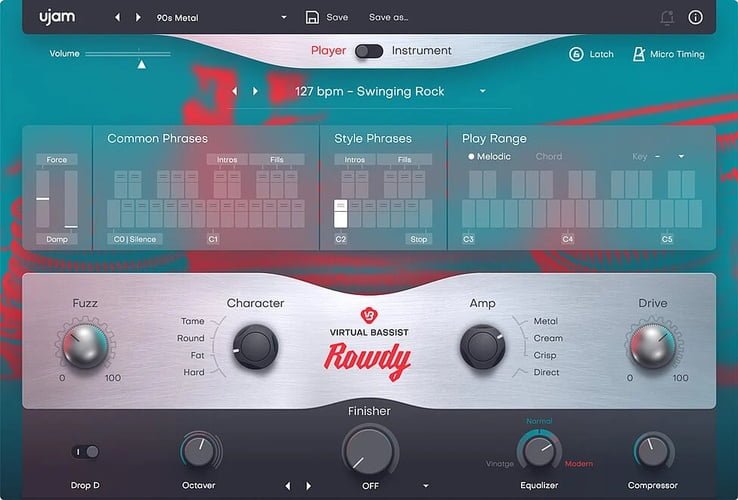 Virtual Bassist Rowdy 2 by UJAM on sale for $19 USD!
