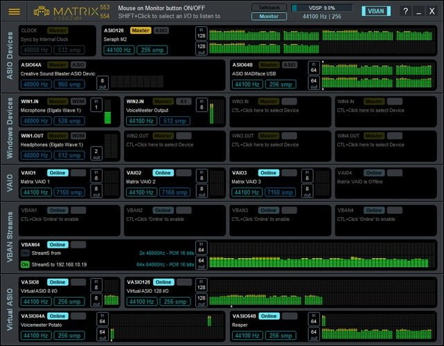VB-Audio Matrix universal real-time audio router for Windows