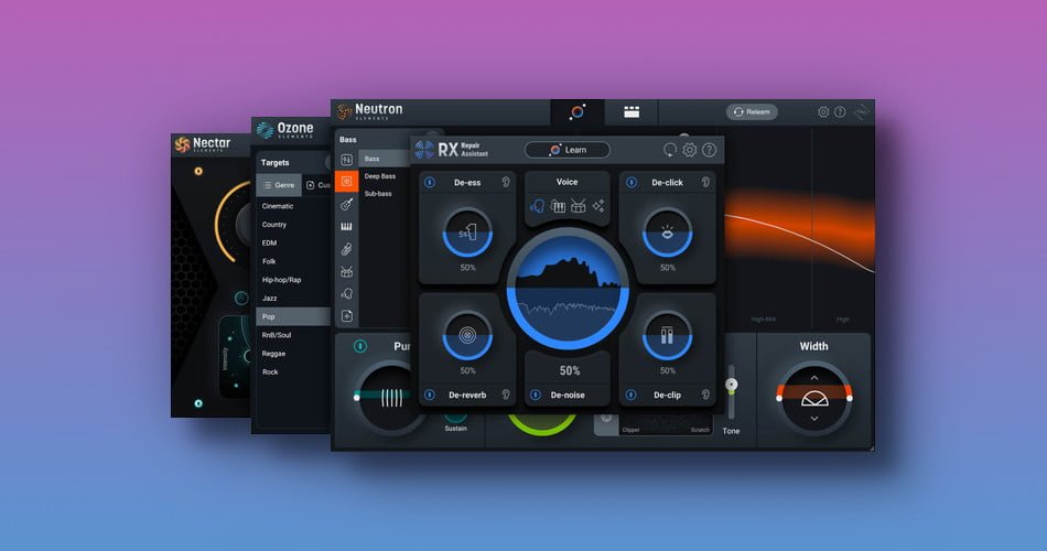 iZotope Elements Suite plugin collection on sale for $43.50 USD