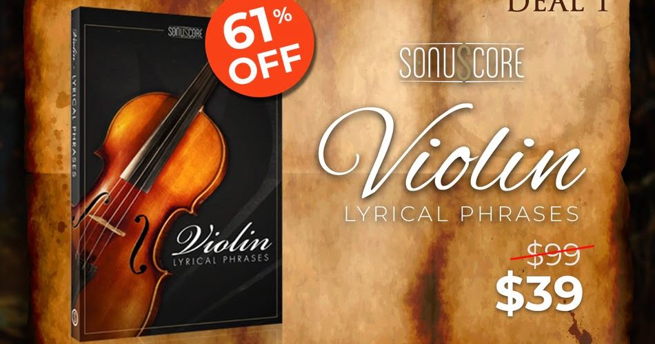 Lyrical Violin Phrases for Kontakt by Sonuscore on sale for $39 USD