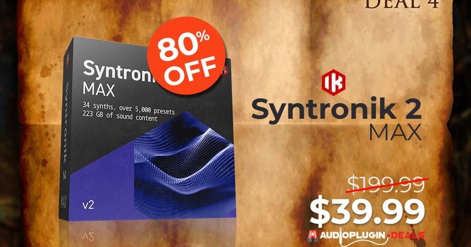 Save 80% on Syntronik 2 Max v2 by IK Multimedia