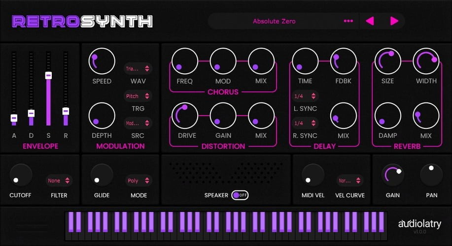 Audiolatry releases RetroSynth virtual instrument (incl. free version)