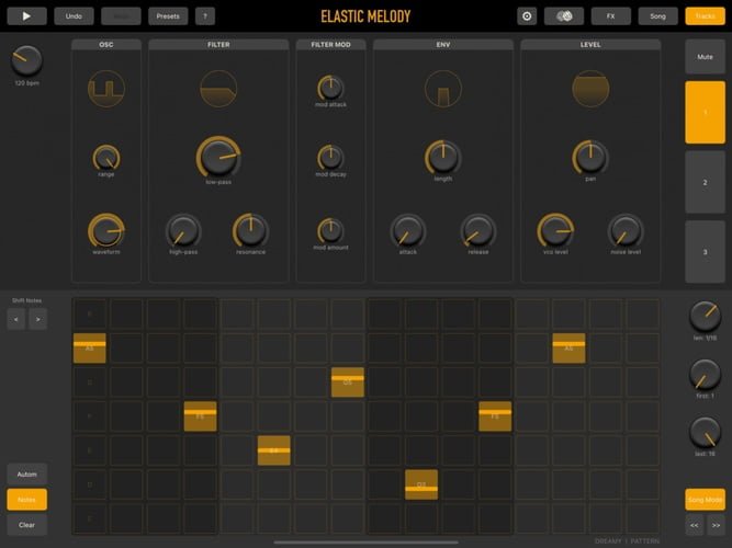 Elastic Melody synth & sequencer for iOS by MoMinstruments
