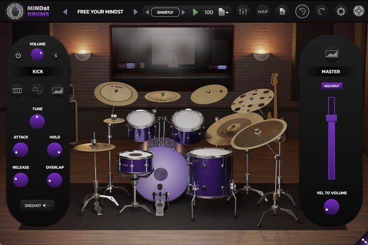MINDst Drums virtual drum instrument by Modalics