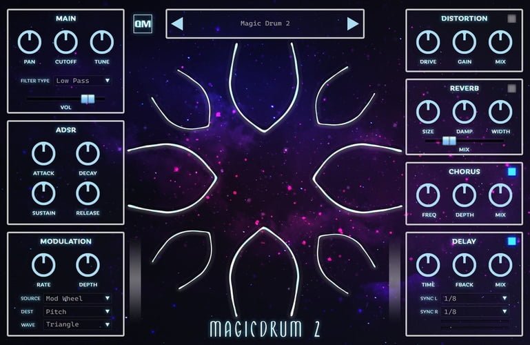 MagicDrum 2 virtual steel tongue drum instrument by Quiet Music