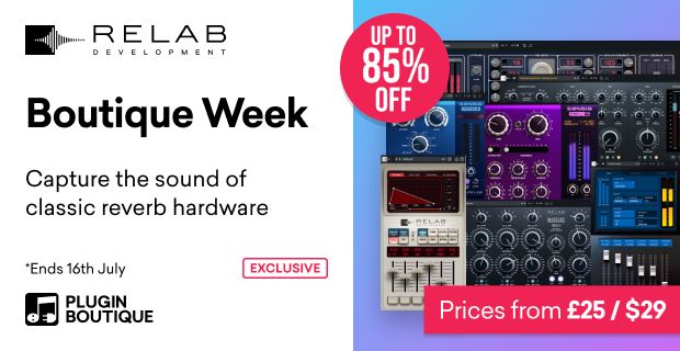 Save up to 85% on Relab Development’s audio plugins