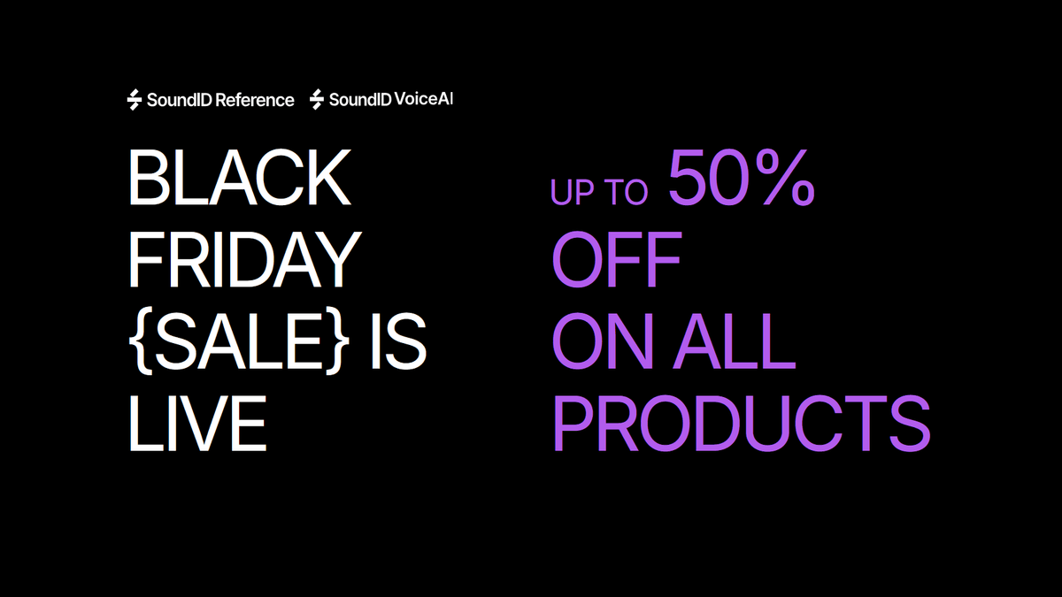 Sonarworks Black Friday Sale: Save up to 50% on SoundID Reference & VoiceAI