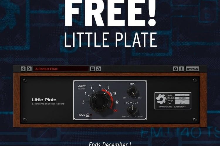 Little Plate reverb plugin by Soundtoys FREE until December 1st