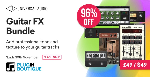 UAD Guitar FX Bundle: 6 plugins on sale for $49 USD!