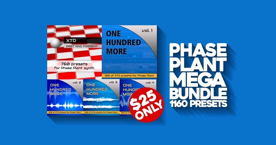 Phase Plant Mega Bundle by XTD: 1,160 presets for $24.95 USD