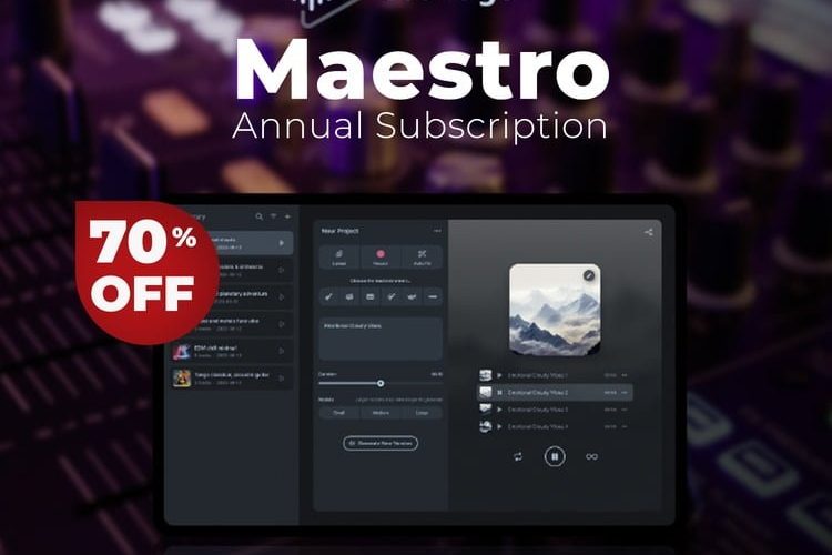 Save 82% on SoundGen Maestro Annual Subscription