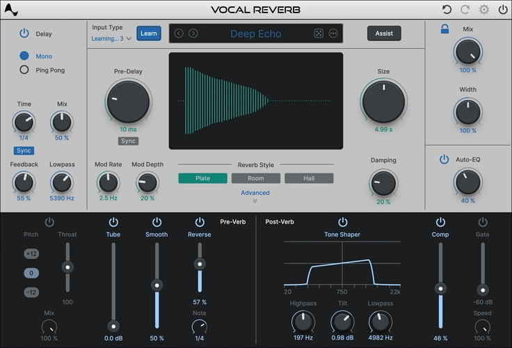 Antares releases Vocal Reverb AI-powered effect plugin