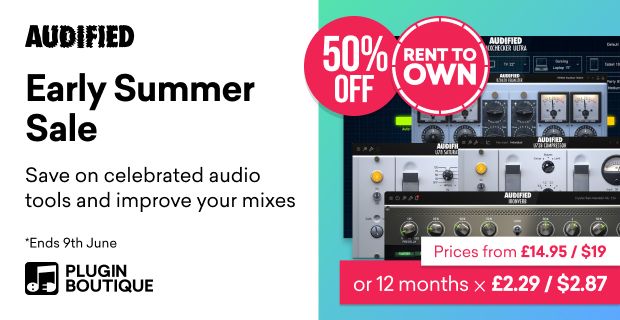 Audified Early Summer Sale: Save 50% on audio effect plugins