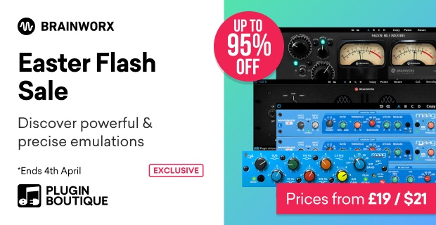 Save up to 95% on Brainworx audio plugins at Plugin Boutique