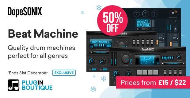 Save 50% on Beat Machine series drum kits by DopeSONIX