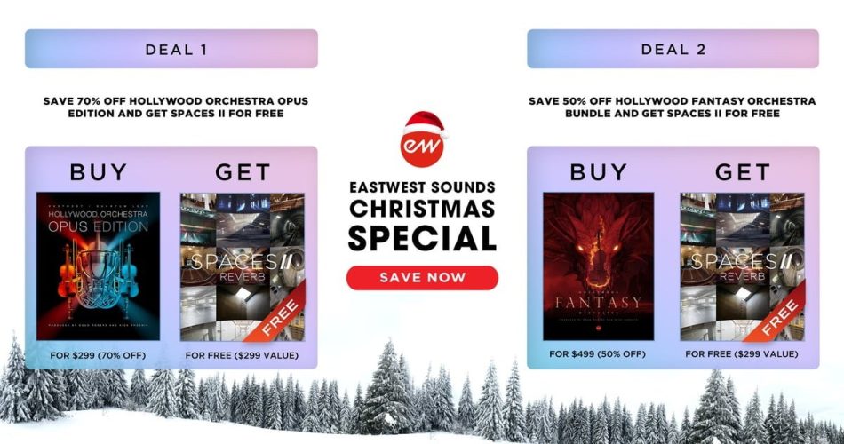 EastWest Christmas Special: FREE Spaces II with purchase of Hollywood Orchestra Opus Edition or Fantasy Orchestra