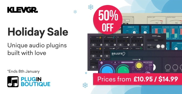 Klevgrand Holiday Sale 2023: Save 50% on audio plugins
