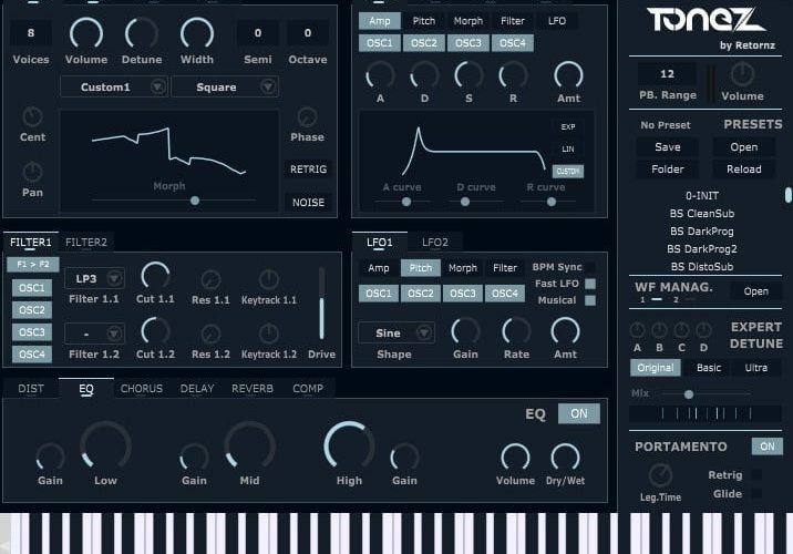Retornz releases ToneZ 2 free polyphonic synthesizer instrument