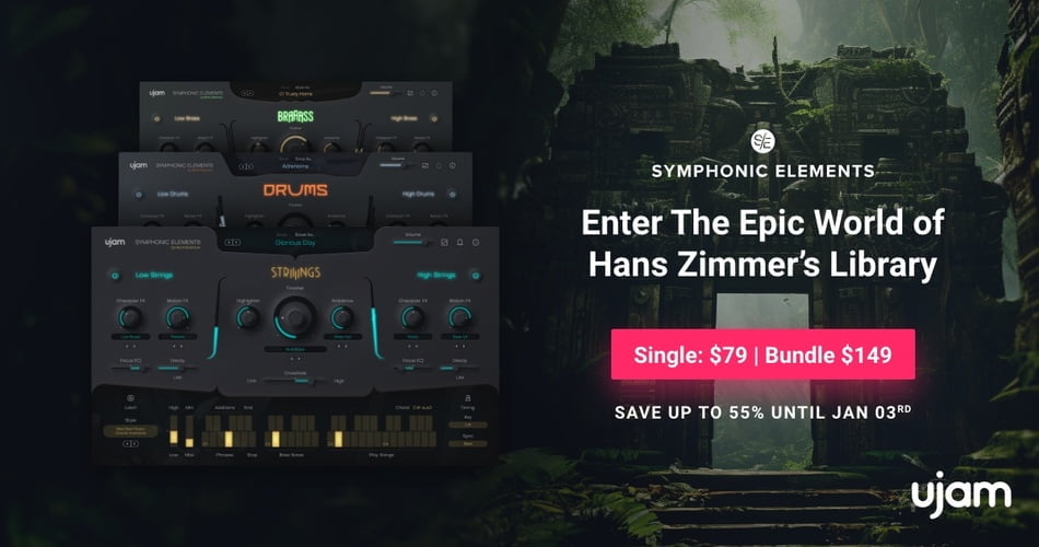 Save up to 55% on UJAM’s Symphonic Elements virtual instruments