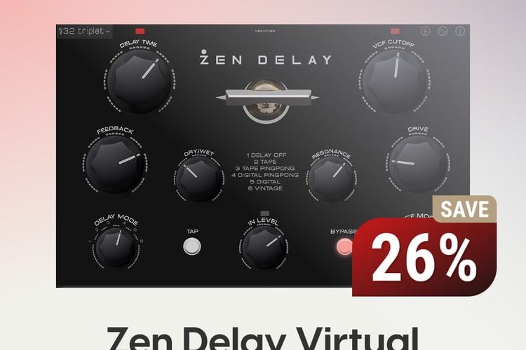 Zen Delay Virtual effect plugin by Liquid Sky on sale at 26% OFF