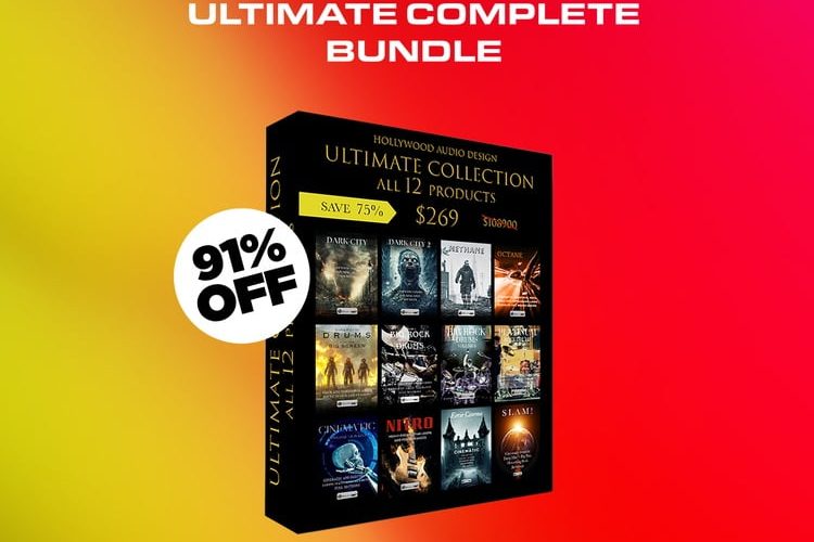 Save 91% on Ultimate Complete Bundle by Hollywood Audio Design