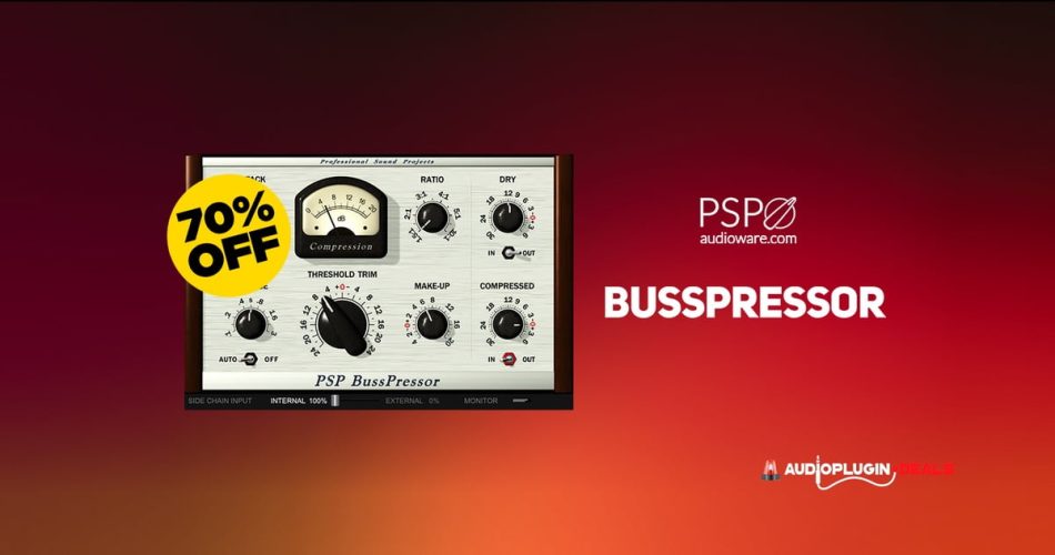 PSP BussPressor compressor plugin on sale for $29.99 USD