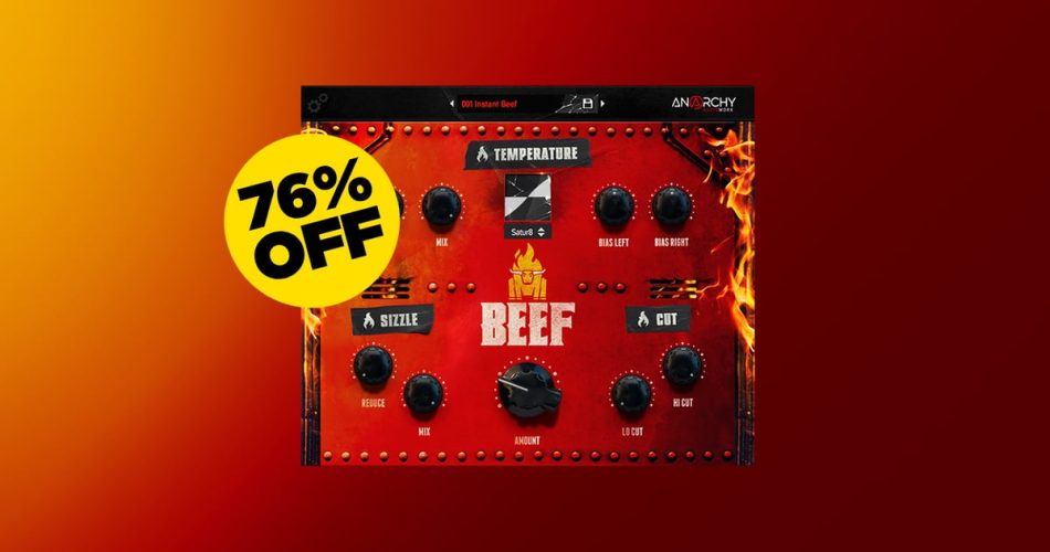 BEEF effect plugin by Anarchy Audioworx on sale for $14.99 USD