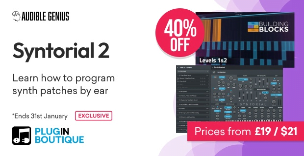 Save 40% on Syntorial 2 and Building Blocks by Audible Genius