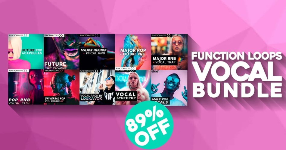 Save 89% on Vocal Bundle by Function Loops (10 sample packs)