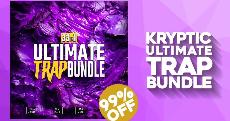 33-in-1 Ultimate Trap Bundle by Kryptic Samples on sale for $9.95 USD