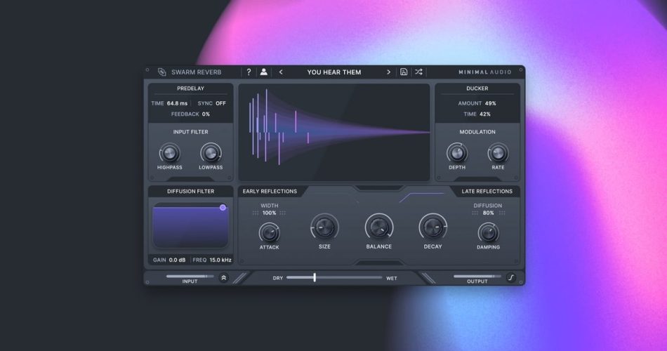 Swarm Reverb effect plugin by Minimal Audio on sale for $29 USD