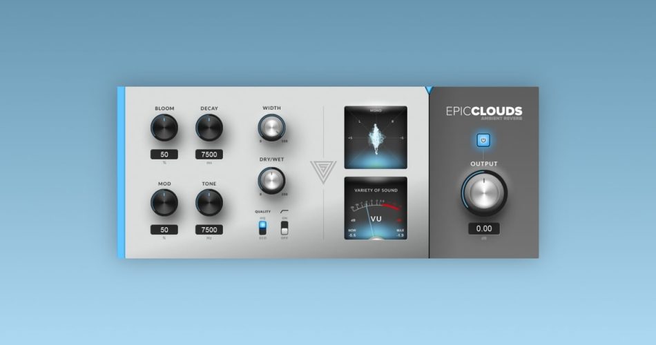 Variety Of Sound releases epicCLOUDS free ambient reverb plugin