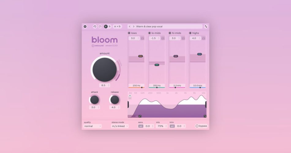 oeksound announces Bloom adaptive tone shaper