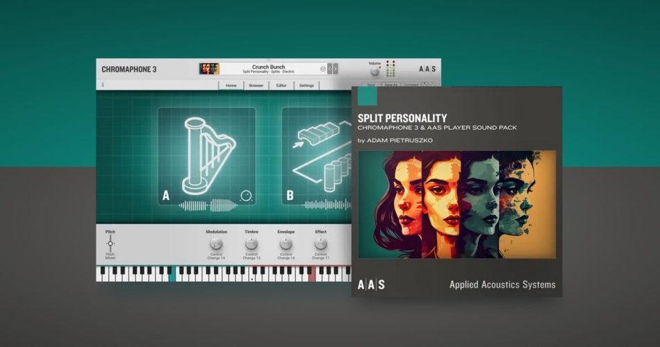 AAS launches Split Personality sound pack + 50% OFF Chromaphone 3 products