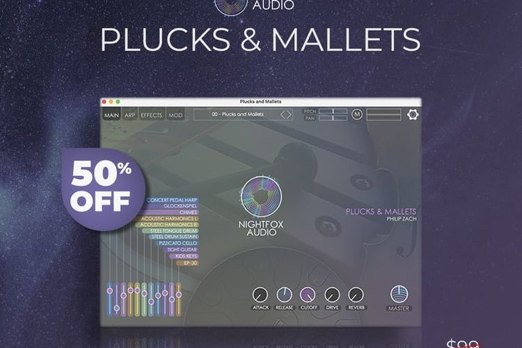 Save 50% on Plucks & Mallets virtual instrument by Nightfox Audio