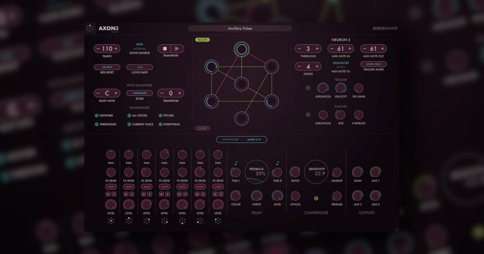 Audio Damage launches Axon 3 drum synthesizer & sequencer