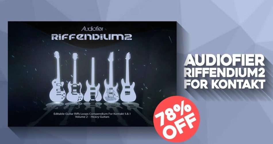 Save 78% on Riffendium 2 Heavy Guitars library for Kontakt