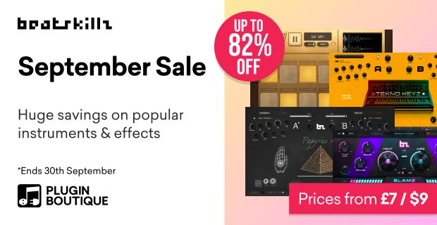 Save up to 82% on BeatSkillz virtual instruments & effects