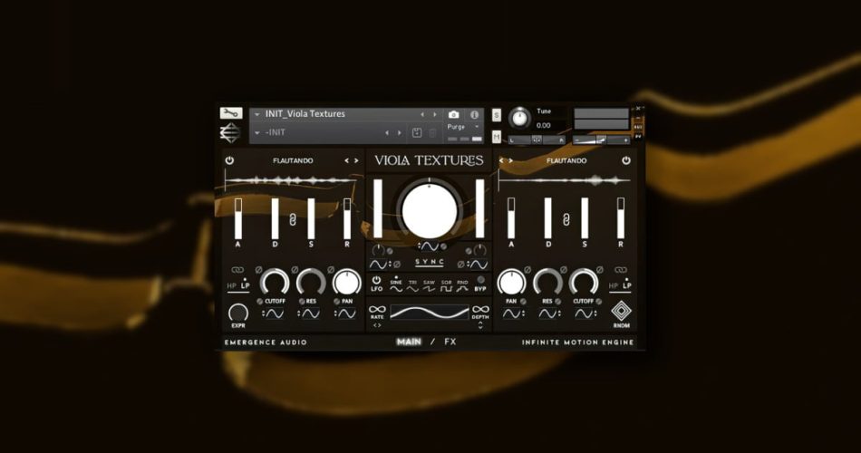 Viola Textures virtual instrument for Kontakt Player by Emergence Audio