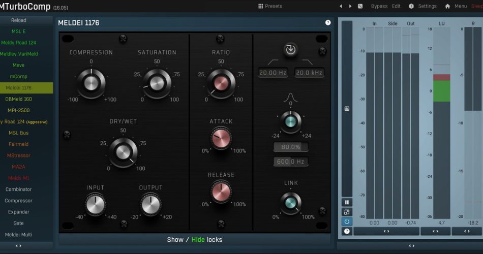 Save 75% on MTurboCompLE effect plugin by Meldaproduction