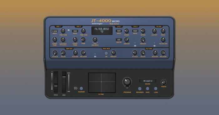 Momo Behringer JT 4000 Editor and Soundbank