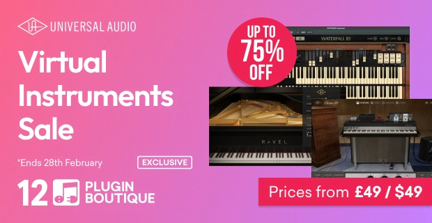 Save 75% on virtual instruments by Universal Audio