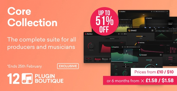 Core Collection plugins by Plugin Boutique on sale at up to 51% OFF