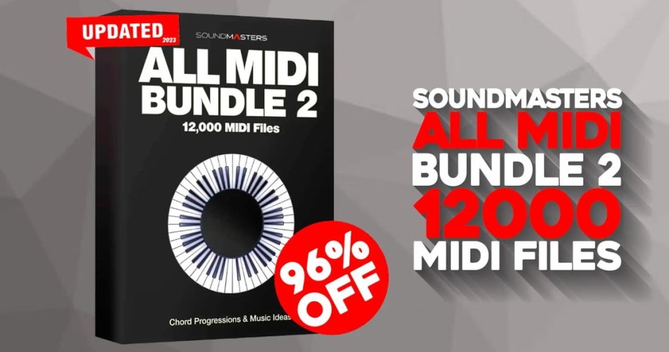 Save 96% on ALL MIDI Bundle 2 by Soundmasters