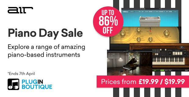 Save up to 86% in AIR Music Technology Piano Day Sale