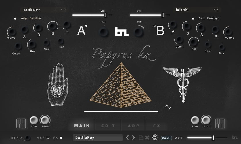 Papyrus Keys virtual instrument by BeatSkillz on sale for $29 USD