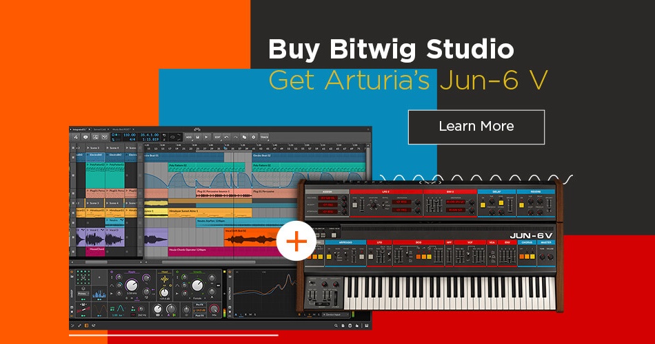Purchase Bitwig Studio and get Arturia Jun-6 V synthesizer FREE
