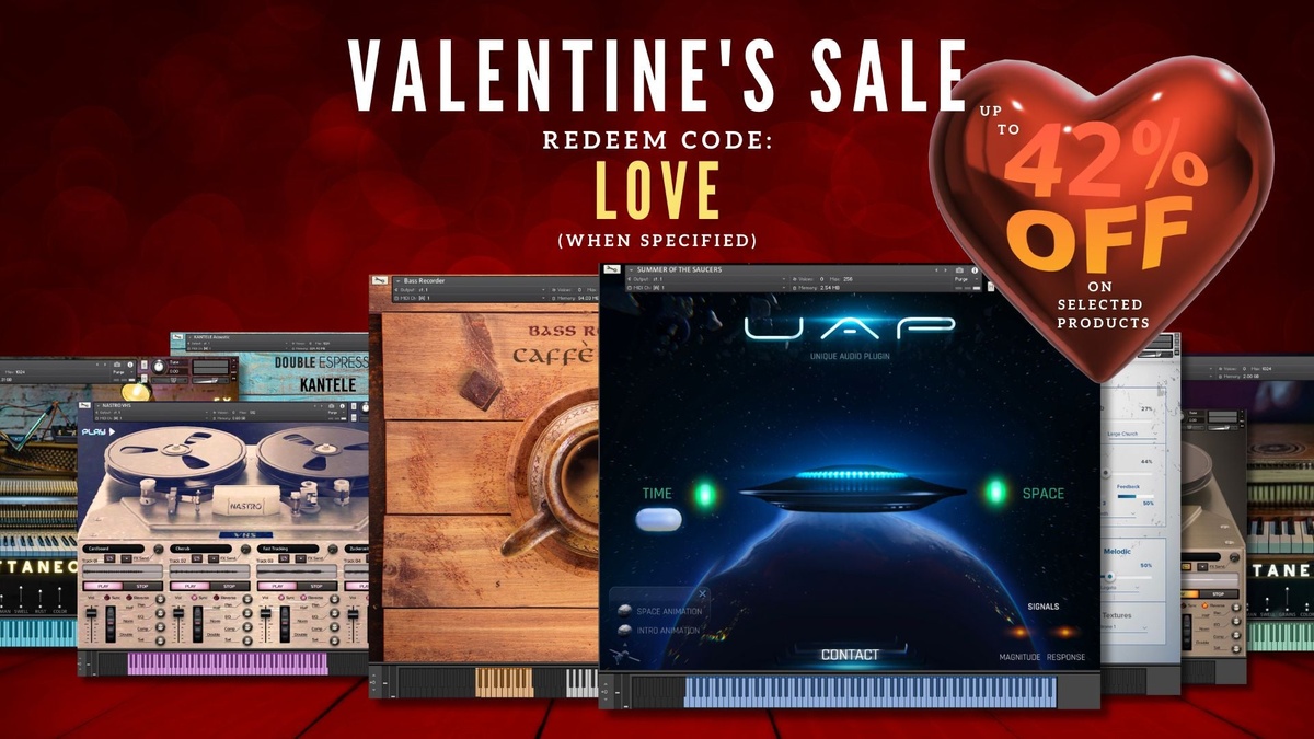 Valentine’s Sale: Save up to 42% on Have Audio’s unique Kontakt instruments