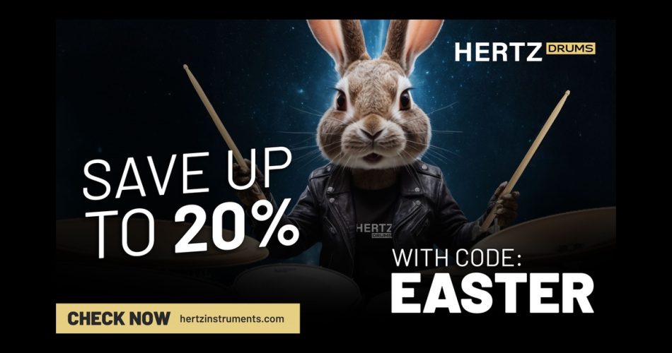 Easter Sale: Save 20% on Hertz Drums software and expansions